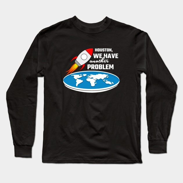 Funny Flat Earth T-Shirt Long Sleeve T-Shirt by Stoney09